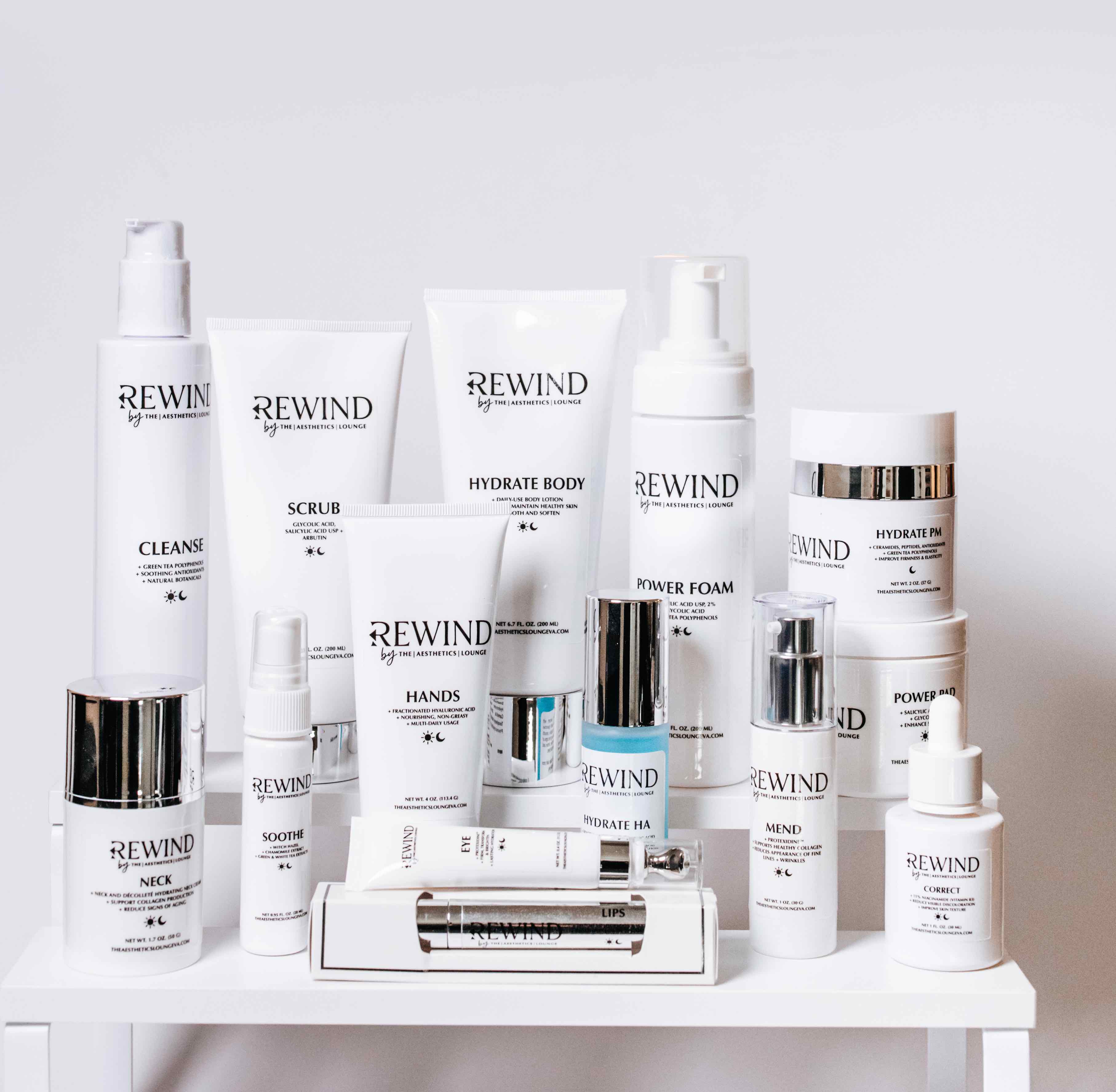 Medical-grade skincare products at The Aesthetics Lounge