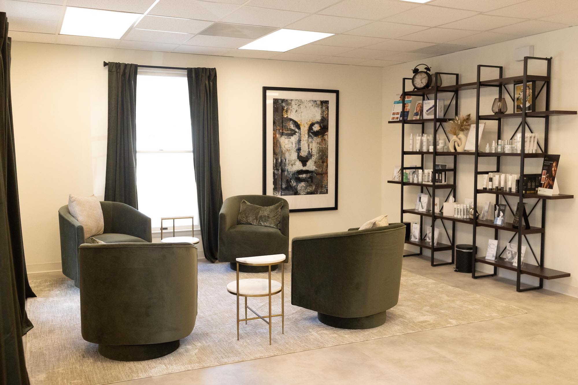 Interior of The Aesthetics Lounge medical spa in Chester, Virginia