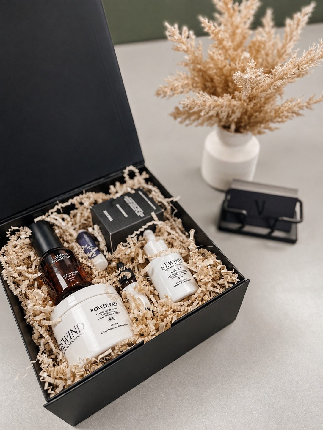 A curated gift box of medical-grade skincare from The Aesthetics Lounge